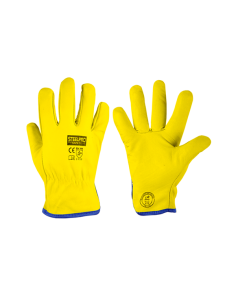 GUANTE CUERO PUÑO CORTO AMARILLO