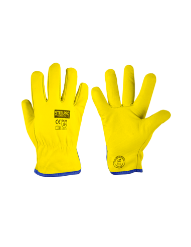 GUANTE CUERO PUÑO CORTO AMARILLO