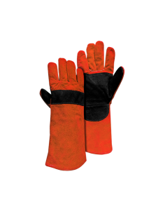 GUANTE CUERO SOLDADOR NARANJO NEGRO